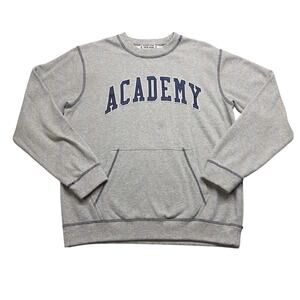 Know Wear Academy Graphic Crewneck Sweatshirt Gray Pocket S